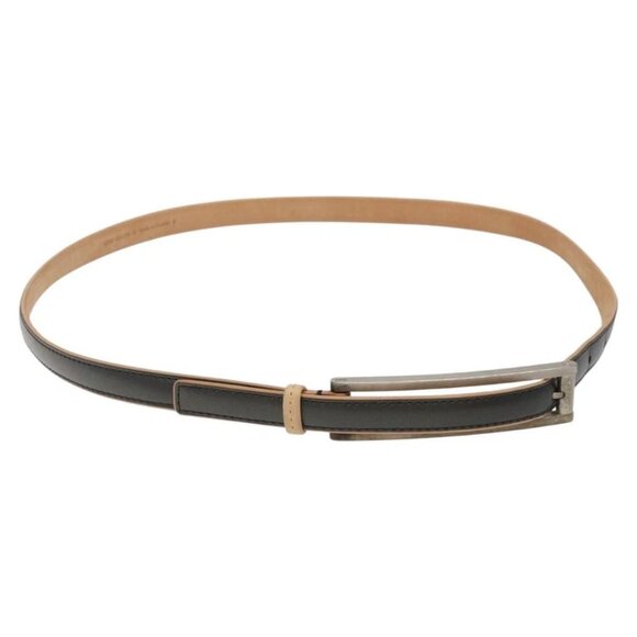 LOUIS VUITTON Monogram Mat Belt 35.4"" Black LV Auth - Picture 1 of 15